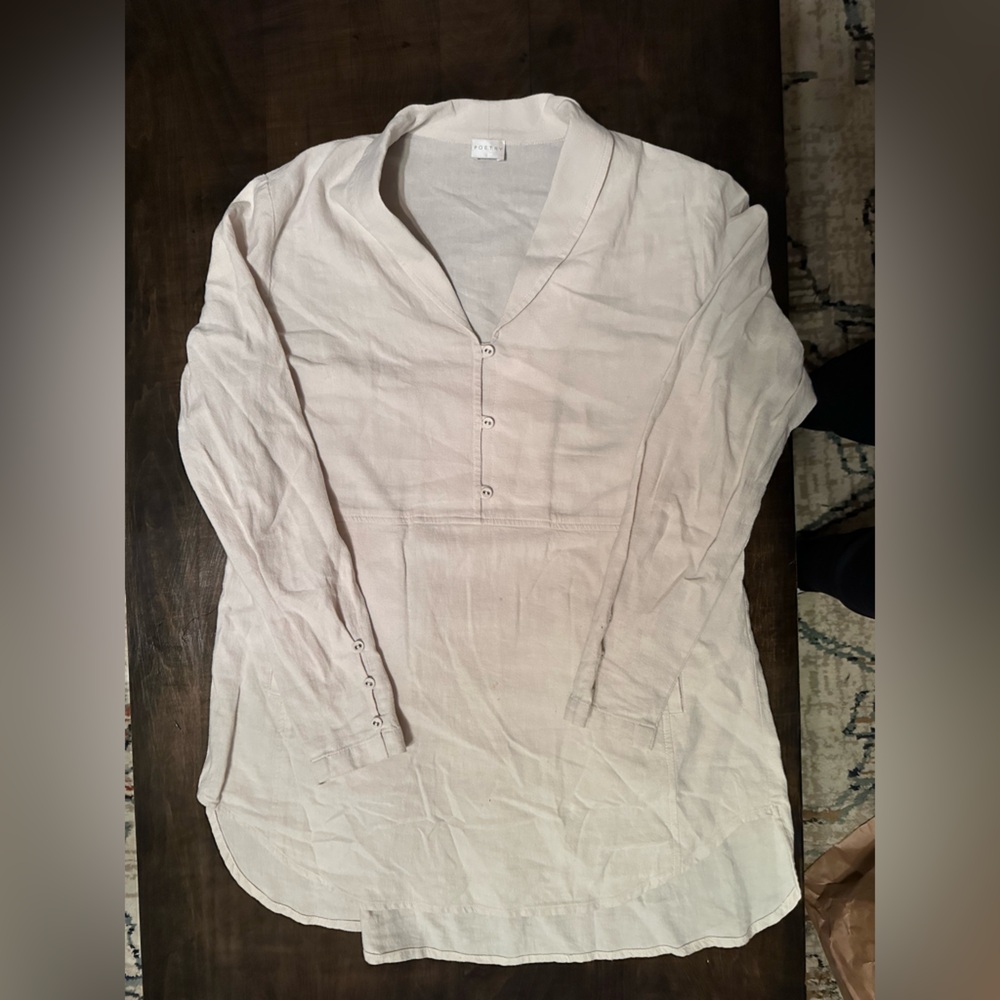 Poetry Long Sleave Faux Button up shirt